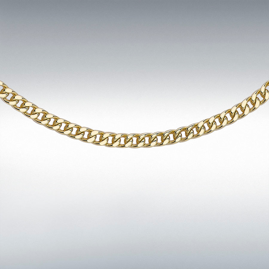 9ct Yellow Gold Square Spiga Link Chain 18" Necklace