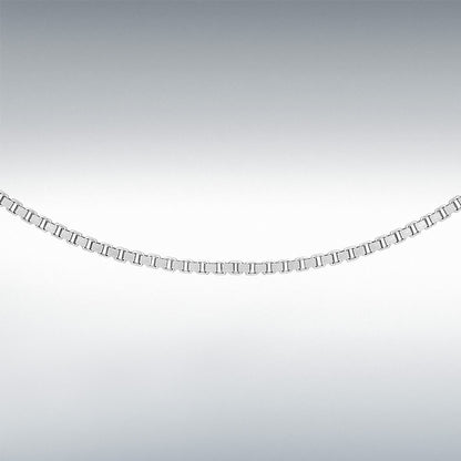 9ct White Gold Rope Chain Link 18" Necklace