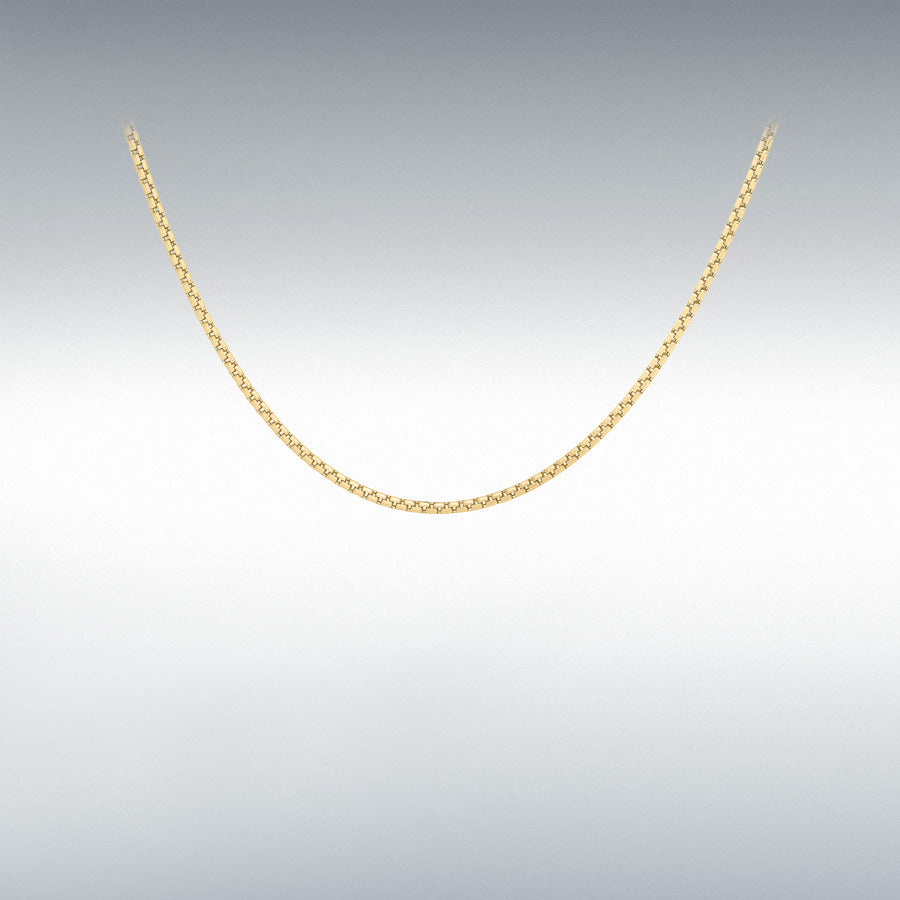9ct Yellow Gold Box Belcher Chain Link 20" Necklace