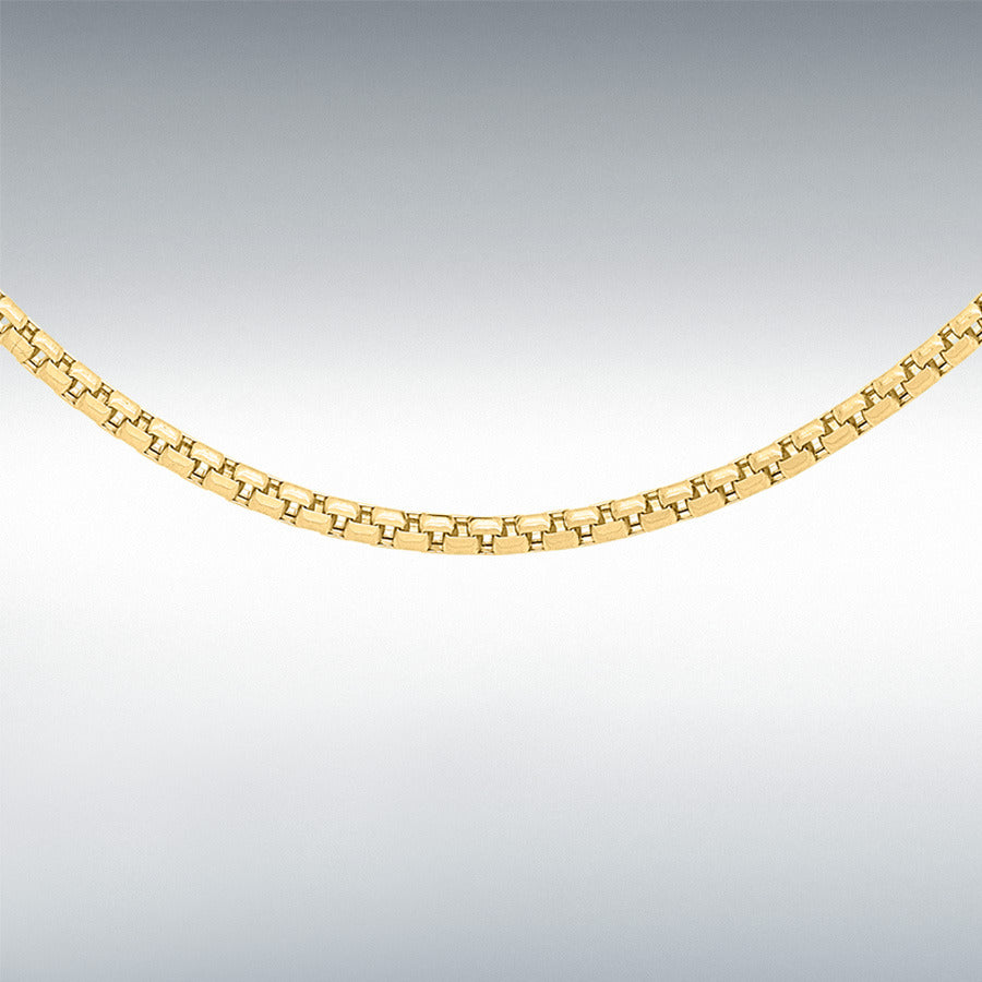 9ct Yellow Gold Box Belcher Chain Link 20" Necklace