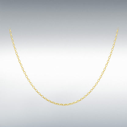 9ct Yellow Gold Hollow Belcher Chain Link 20" Necklace