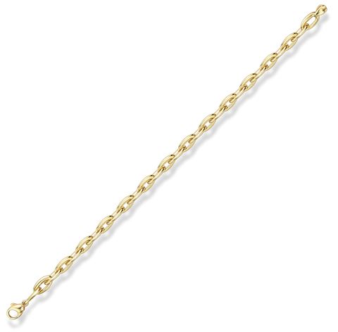 9ct Gold Elongated Oval Link Bracelet