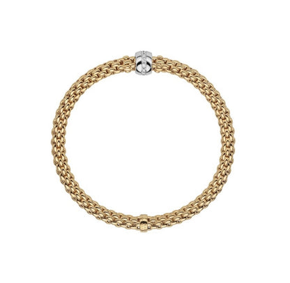 FOPE Flex'it Solo 18ct Gold & Diamond Bracelet