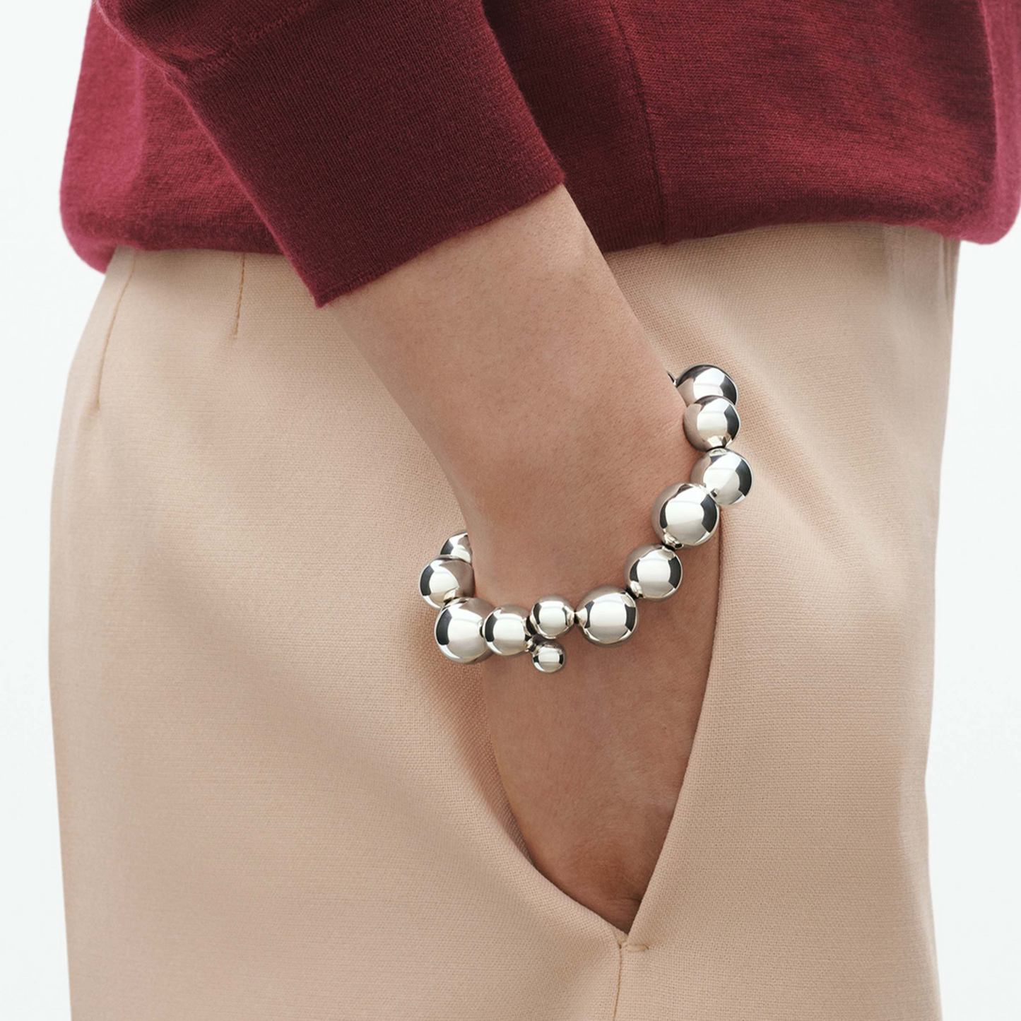 Georg Jensen MOONLIGHT GRAPES Sterling Silver Bracelet 20001824