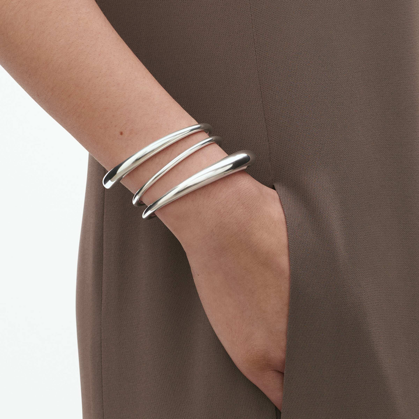 Georg Jensen MERCY Sterling Silver Twist Bangle 20001838