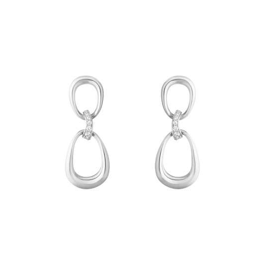 Georg Jensen OFFSPRING Sterling Silver & Diamond Drop Earrings 20001848