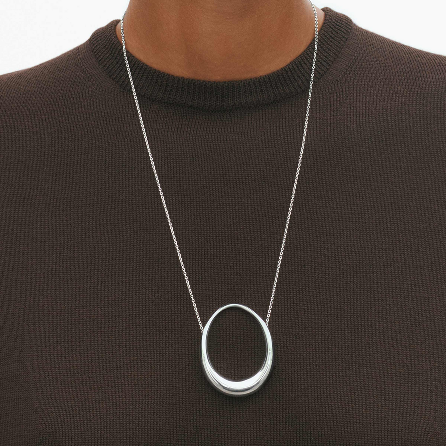 Georg Jensen OFFSPRING Large Sterling Silver Pendant Necklace 20001941