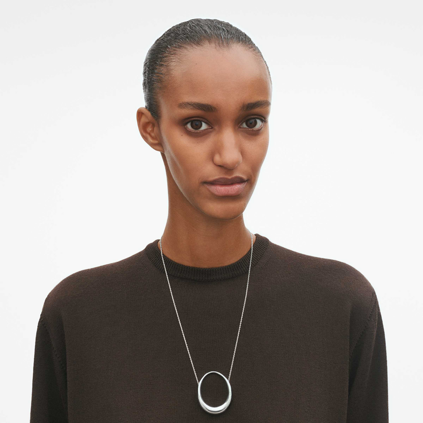Georg Jensen OFFSPRING Large Sterling Silver Pendant Necklace 20001941