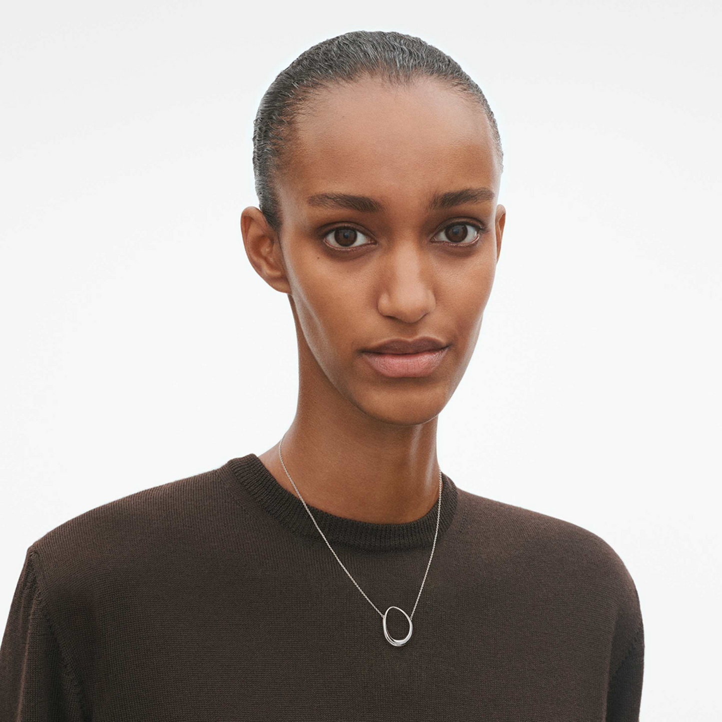 Georg Jensen OFFSPRING Medium Sterling Silver Pendant Necklace 20001942
