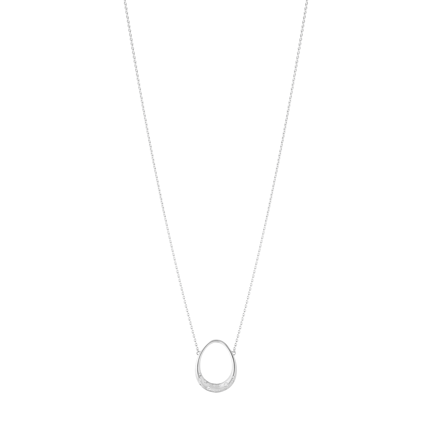 Georg Jensen OFFSPRING Small Sterling Silver & Diamond Pendant Necklace 20001960