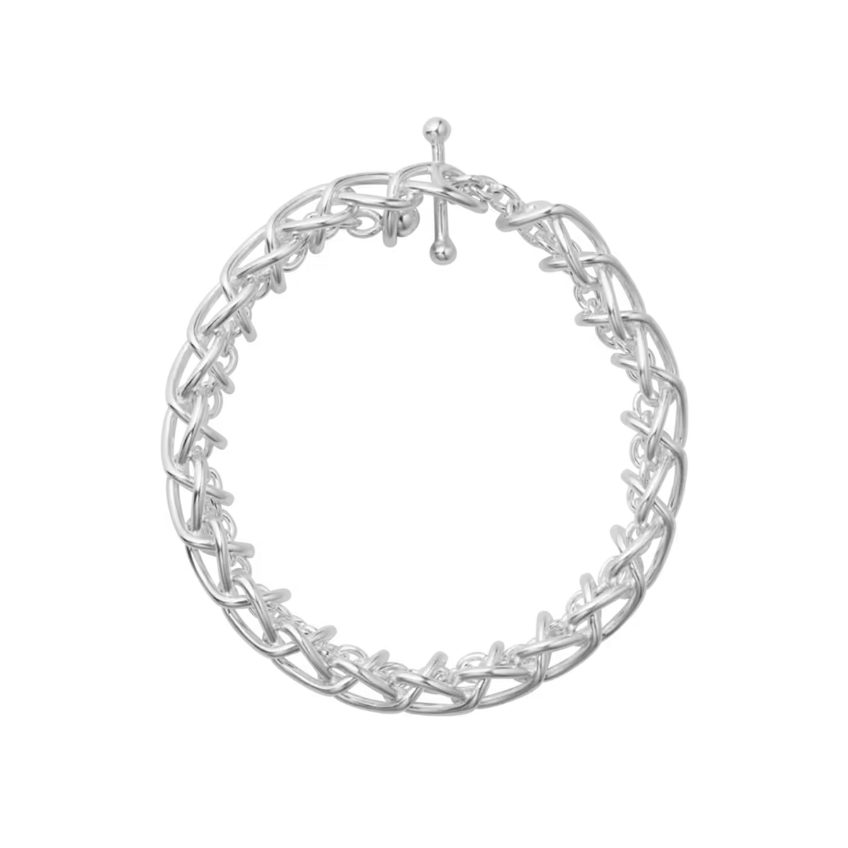 Georg Jensen WEFT Single Link Sterling Silver Bracelet 20002033