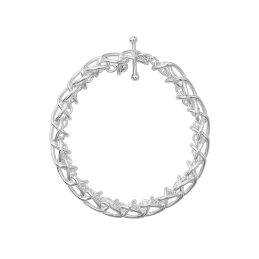 Georg Jensen WEFT Single Link Sterling Silver Bracelet 20002033