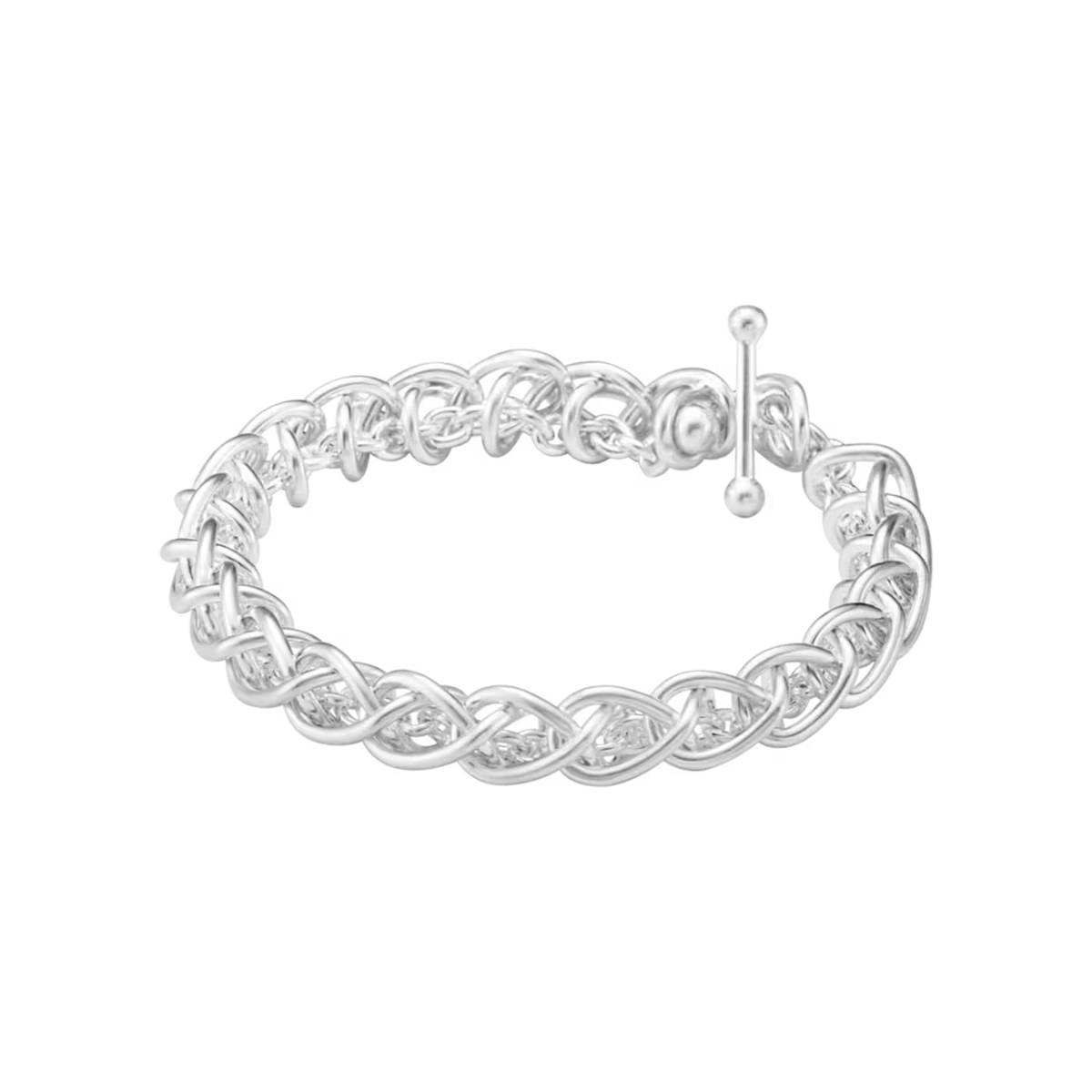 Georg Jensen WEFT Single Link Sterling Silver Bracelet 20002033