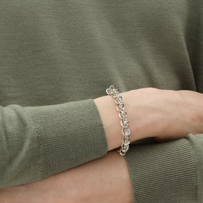 Georg Jensen WEFT Single Link Sterling Silver Bracelet 20002033