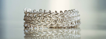 Georg Jensen WEFT Single Link Sterling Silver Bracelet 20002033