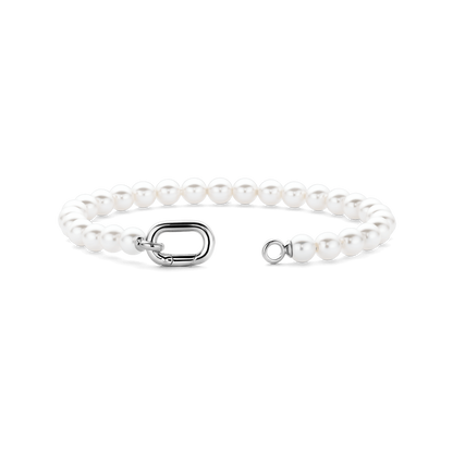 TI SENTO Sterling Silver 6mm Pearl Set Bracelet