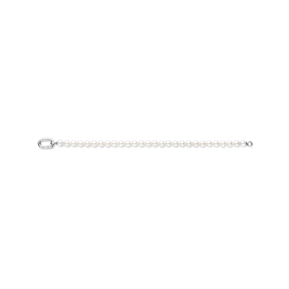TI SENTO Sterling Silver 6mm Pearl Set Bracelet
