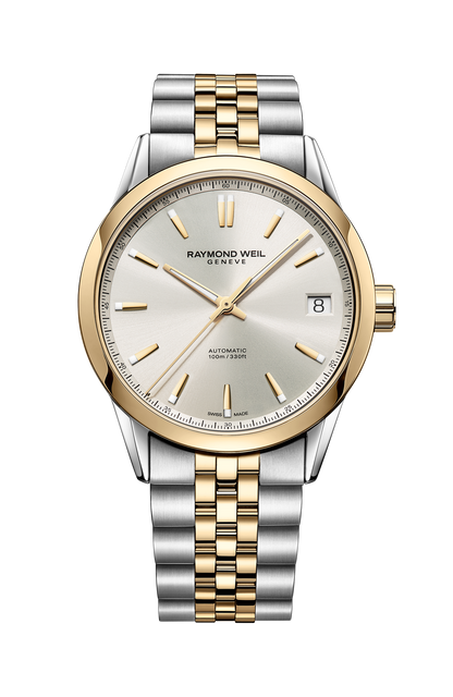 Raymond Weil Freelancer Cream Dial Two Tone Mens Watch 2741-STP-64001