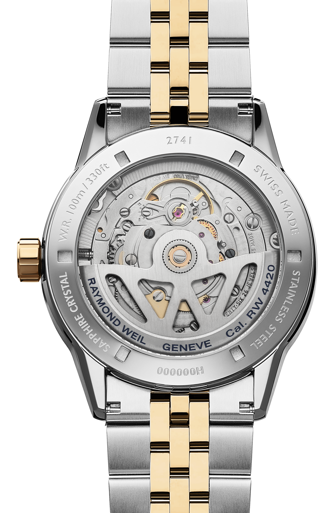 Raymond Weil Freelancer Cream Dial Two Tone Mens Watch 2741-STP-64001