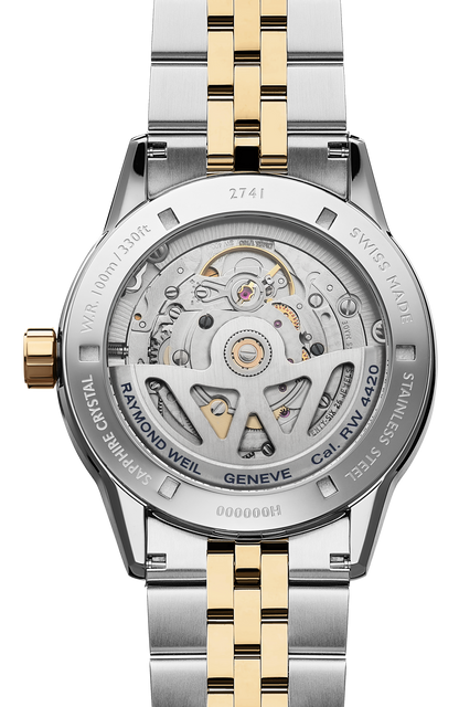 Raymond Weil Freelancer Cream Dial Two Tone Mens Watch 2741-STP-64001