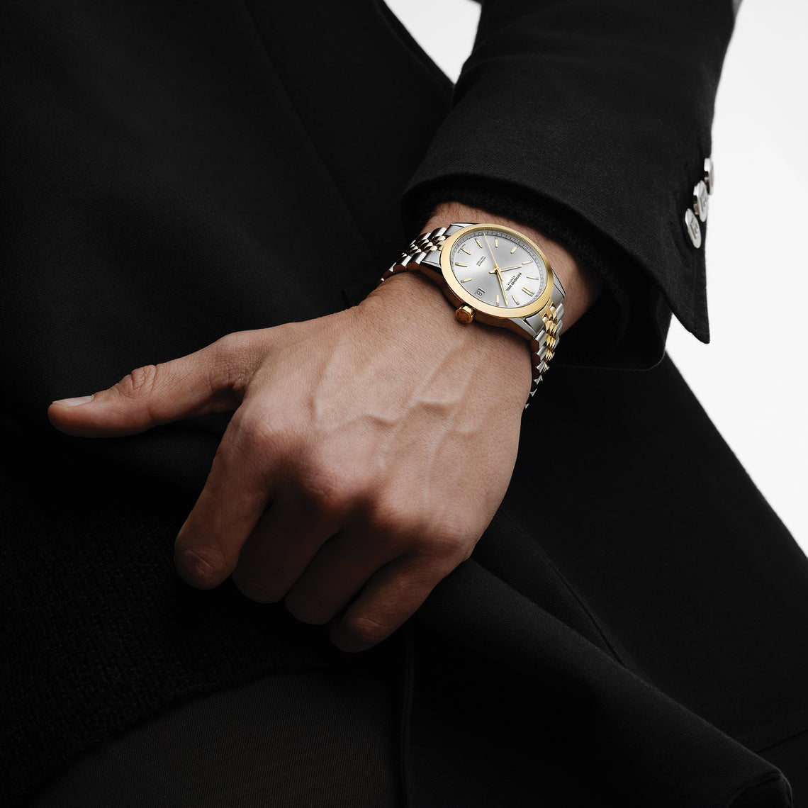 Raymond Weil Freelancer Cream Dial Two Tone Mens Watch 2741-STP-64001