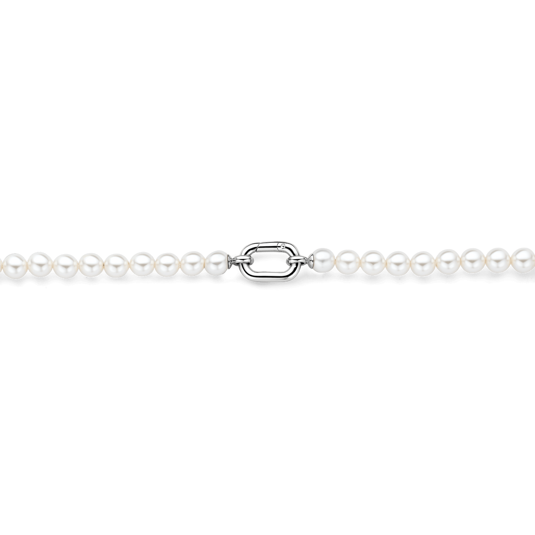 TI SENTO Sterling Silver 6mm Pearl Set Necklace