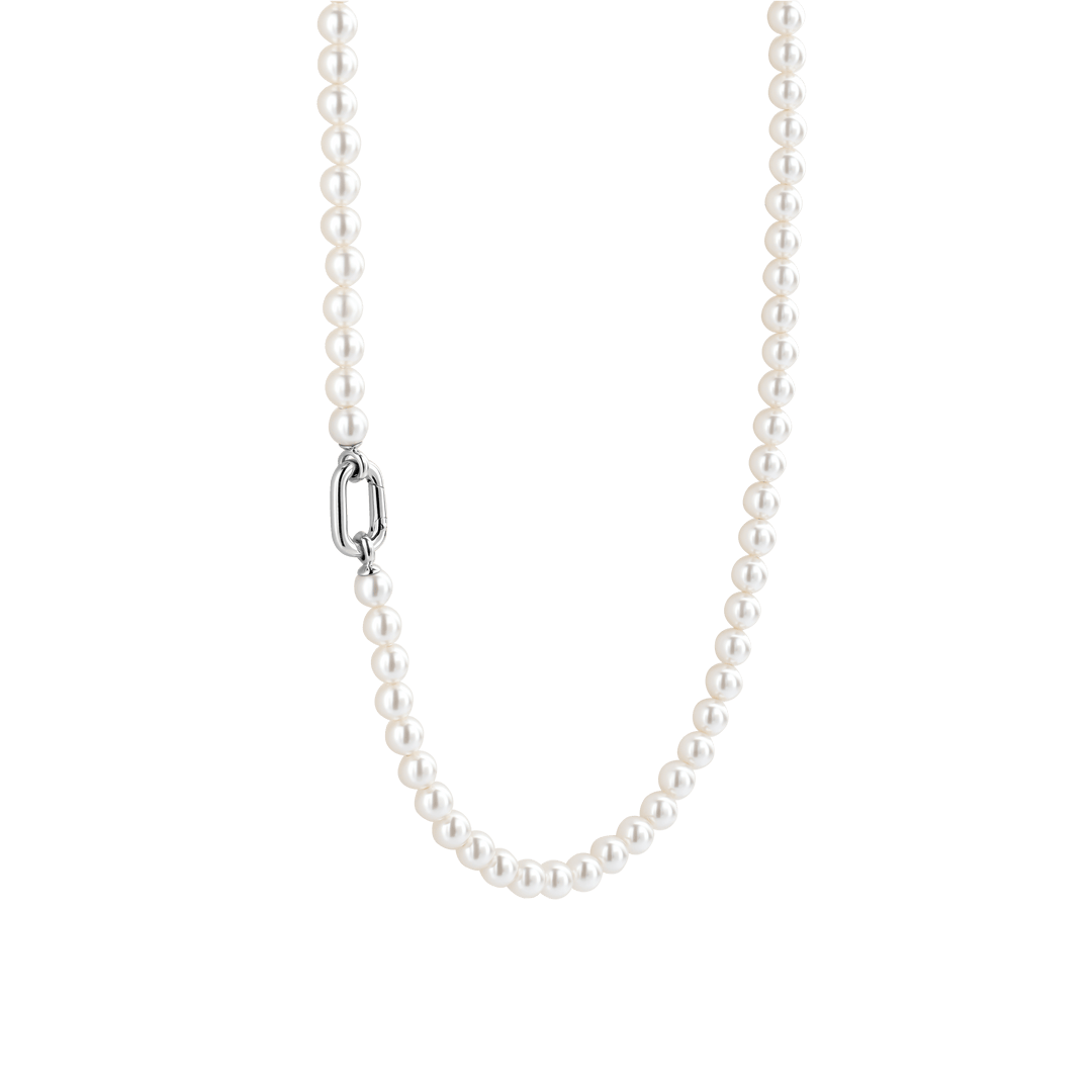 TI SENTO Sterling Silver 6mm Pearl Set Necklace