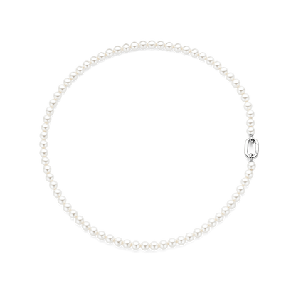 TI SENTO Sterling Silver 6mm Pearl Set Necklace