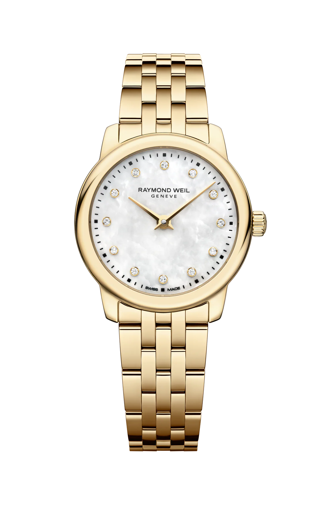 Raymond Weil Toccata Mother of Pearl Diamond Set Dial PVD Gold Plated Womens Quartz Watch 24mm 5024-P-97081