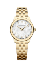 Raymond Weil Toccata Mother of Pearl Diamond Set Dial PVD Gold Plated Womens Quartz Watch 24mm 5024-P-97081