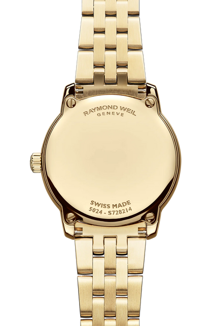 Raymond Weil Toccata Mother of Pearl Diamond Set Dial PVD Gold Plated Womens Quartz Watch 24mm 5024-P-97081