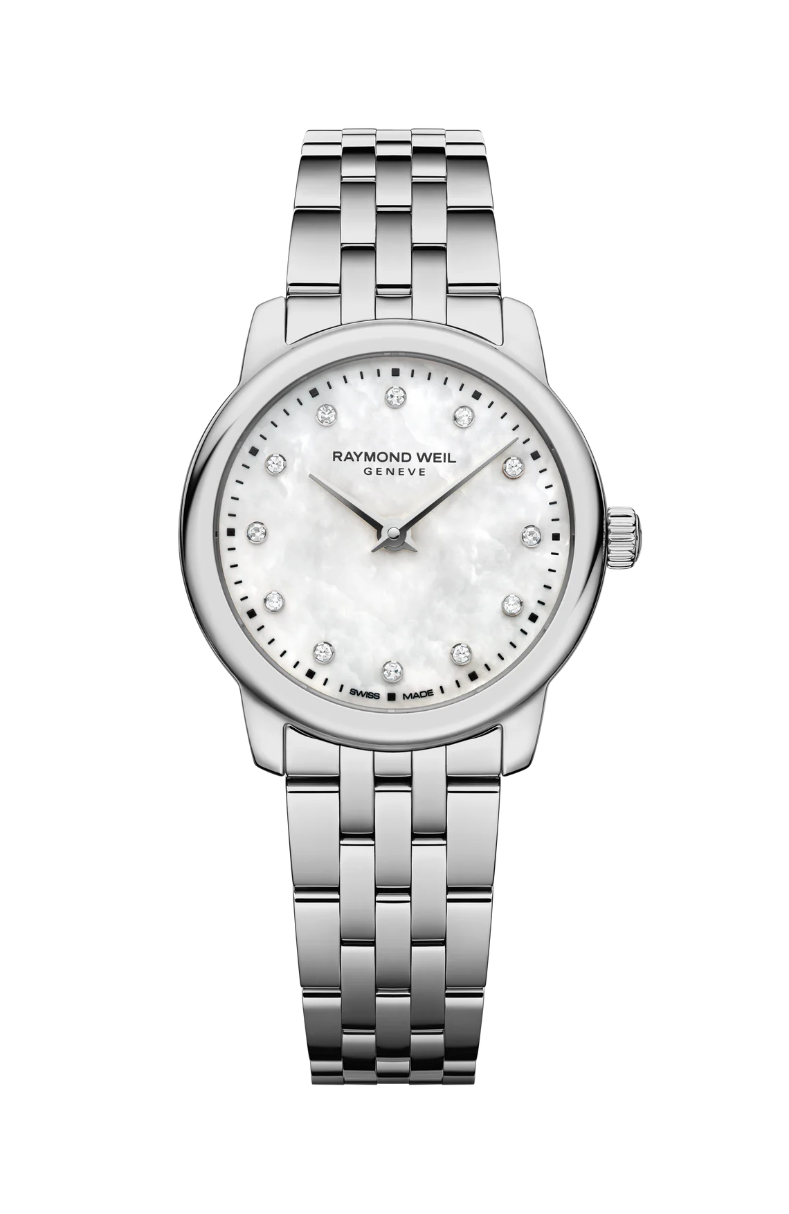 Raymond Weil Toccata Mother of Pearl Diamond Set Dial Stainless Steel Womens Quartz Watch 24mm 5024-ST-97081