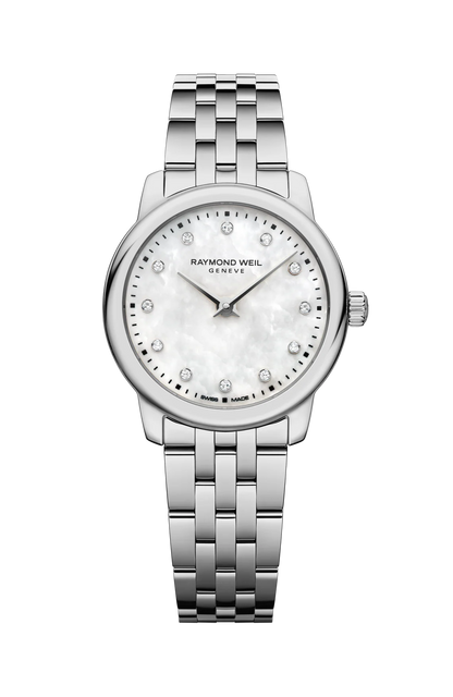 Raymond Weil Toccata Mother of Pearl Diamond Set Dial Stainless Steel Womens Quartz Watch 24mm 5024-ST-97081