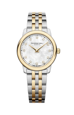 Raymond Weil Toccata Mother of Pearl Diamond Set Dial Two Tone Womens Quartz Watch 24mm 5024-STP-97081