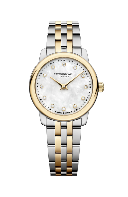 Raymond Weil Toccata Mother of Pearl Diamond Set Dial Two Tone Womens Quartz Watch 24mm 5024-STP-97081
