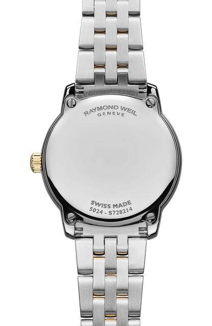 Raymond Weil Toccata Mother of Pearl Diamond Set Dial Two Tone Womens Quartz Watch 24mm 5024-STP-97081