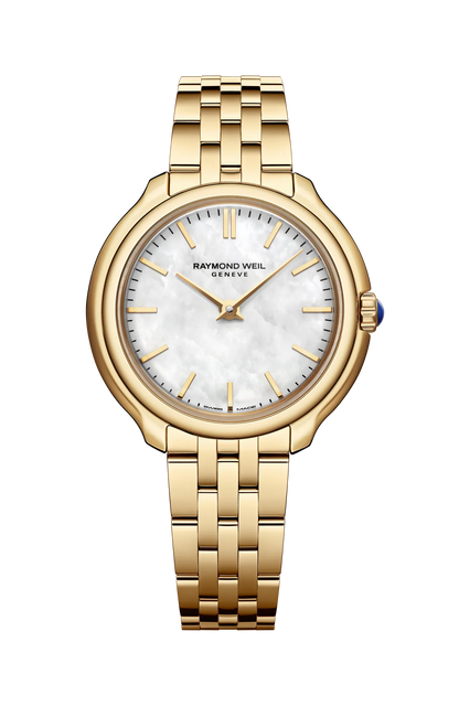 Raymond Weil Toccata Heritage Mother of Pearl Dial PVD Gold Plated Womens Quartz Watch 5250-P-97001