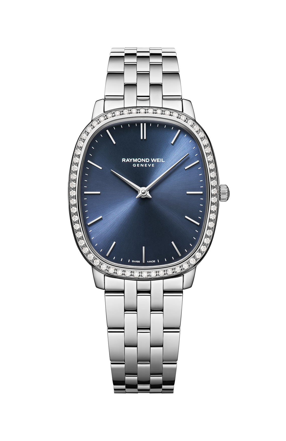 Raymond Weil Toccata Heritage Blue Dial Diamond Set Stainless Steel Womens Quartz Watch 5280-STS-50001