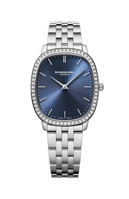 Raymond Weil Toccata Heritage Blue Dial Diamond Set Stainless Steel Womens Quartz Watch 5280-STS-50001