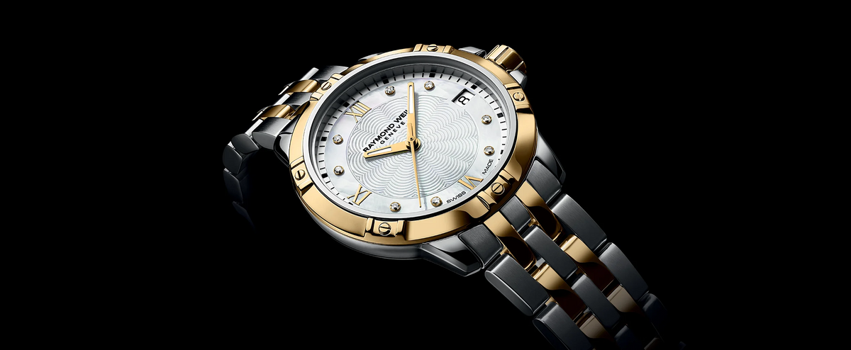Raymond Weil Tango Mother of Pearl Diamond Set Dial Two Tone Womens Quartz Watch 5960-STP-00995