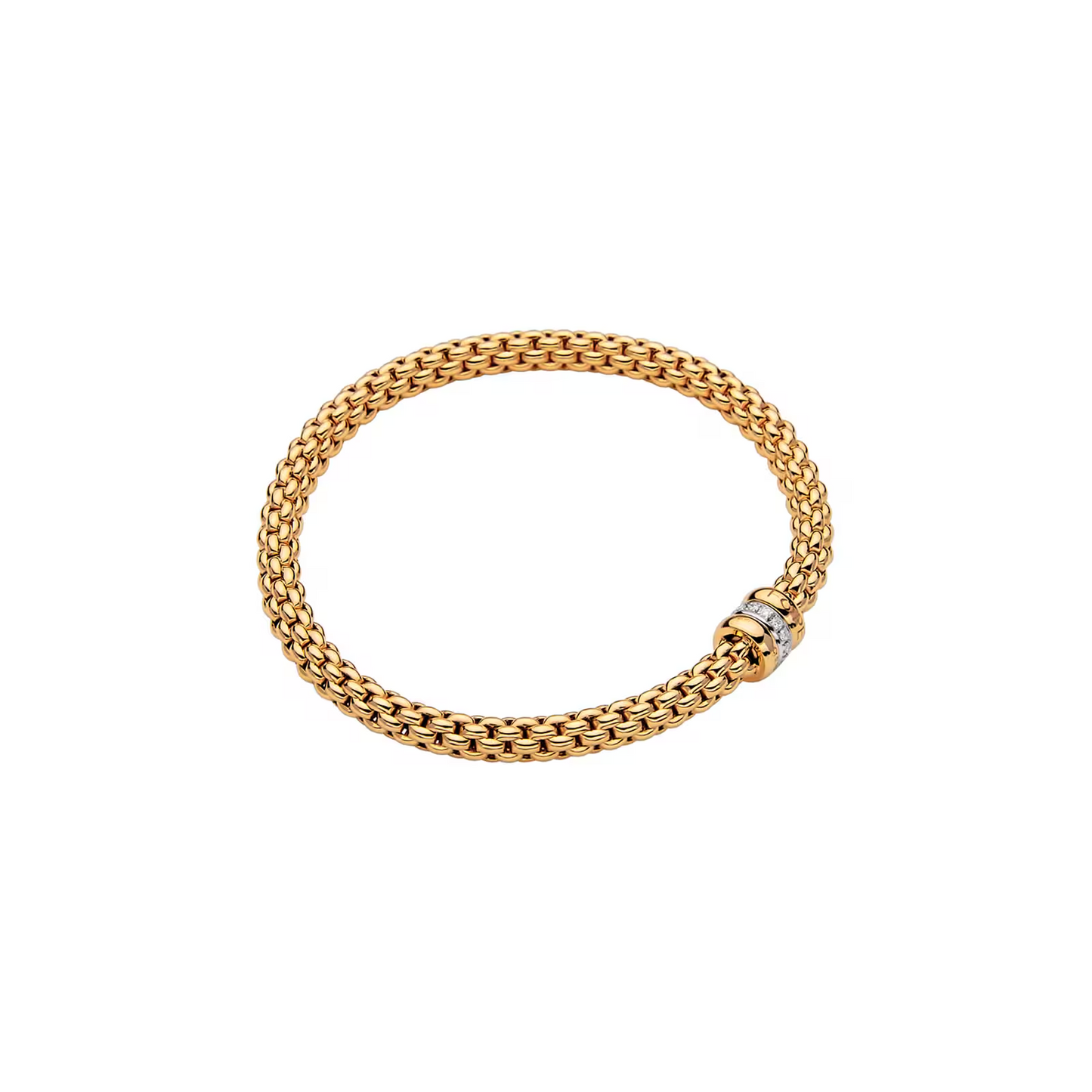 FOPE Flex'it Solo 18ct Gold & Diamond Bracelet