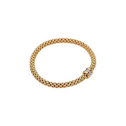 FOPE Flex'it Solo 18ct Gold & Diamond Bracelet