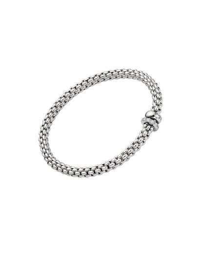 FOPE Flex'it Solo 18ct White Gold & Diamond Bracelet