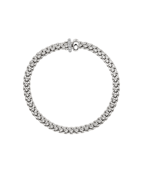 FOPE Flex'it Solo 18ct White Gold & Diamond Bracelet