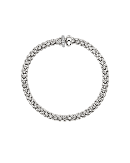 FOPE Flex'it Solo 18ct White Gold & Diamond Bracelet
