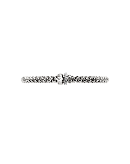 FOPE Flex'it Solo 18ct White Gold & Diamond Bracelet