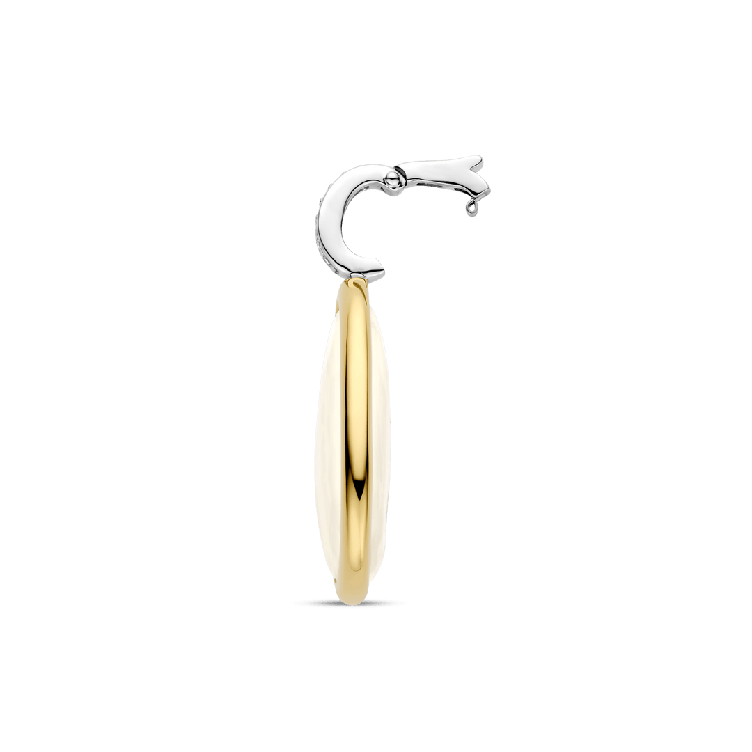 TI SENTO Sterling Silver & Gold Plated Two Tone Pebble Pendant Necklace