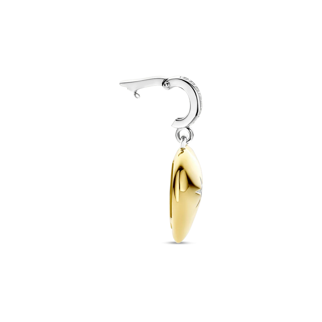 TI SENTO Gold Plated Sterling Silver Cubic Zirconia Set Heart Pendant Necklace
