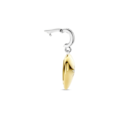 TI SENTO Gold Plated Sterling Silver Cubic Zirconia Set Heart Pendant Necklace
