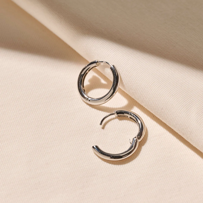 TI SENTO Sterling Silver Classic Large Hoop Earrings